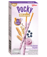 MHD:11.20.2023 GLICO Pocky Vollkorn Keksstäbchen Heidelbeere&Jogurt 36 g