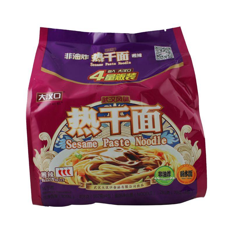 4er-Pack HANKOW Instantnudeln, Hunan Stil, Scharf 408 g (102 g x 4)