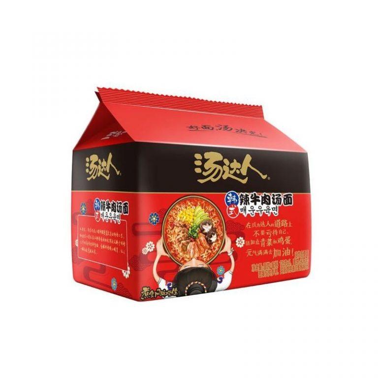 5er-Pack Unif TangDaRen Instant Nudeln Rindgeschmack koreanische Stil 125 g x 5