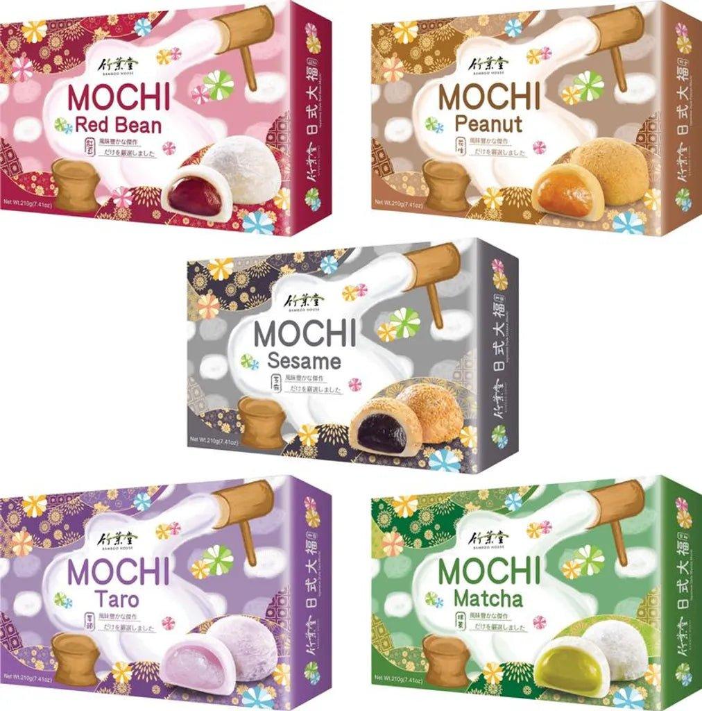 5er Set MOCHI SELECTION von Bamboo House mit 5 verschiedenen Sorten Klebreiskuchen | 30 geschmackvolle Mochis
