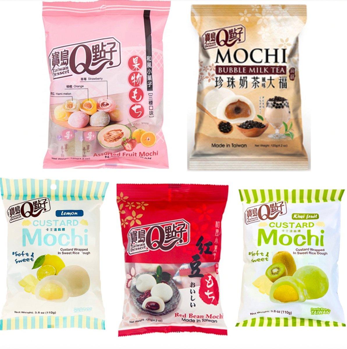 5er Set MOCHI SELECTION von  TAIWAN DESSERT mit 5 verschiedenen Sorten geschmackvolle Mochis