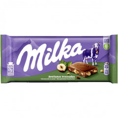 Milka Schokoladen-Riegel mit gehackten Haselnüssen 100g