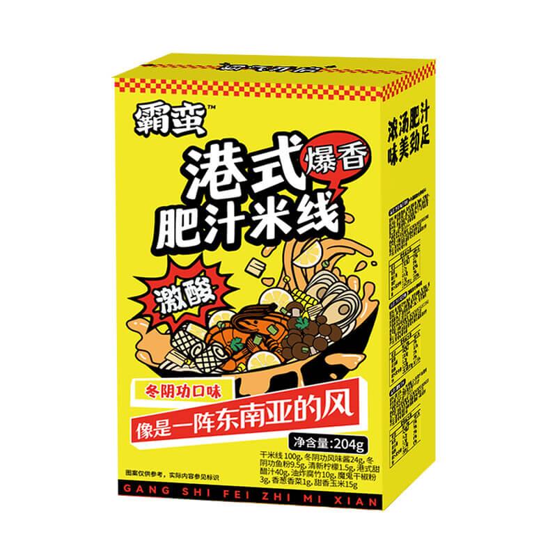 BAMAN Reisnudeln nach Hongkong-Art, Tom Yum Kung Geschmack 204 g