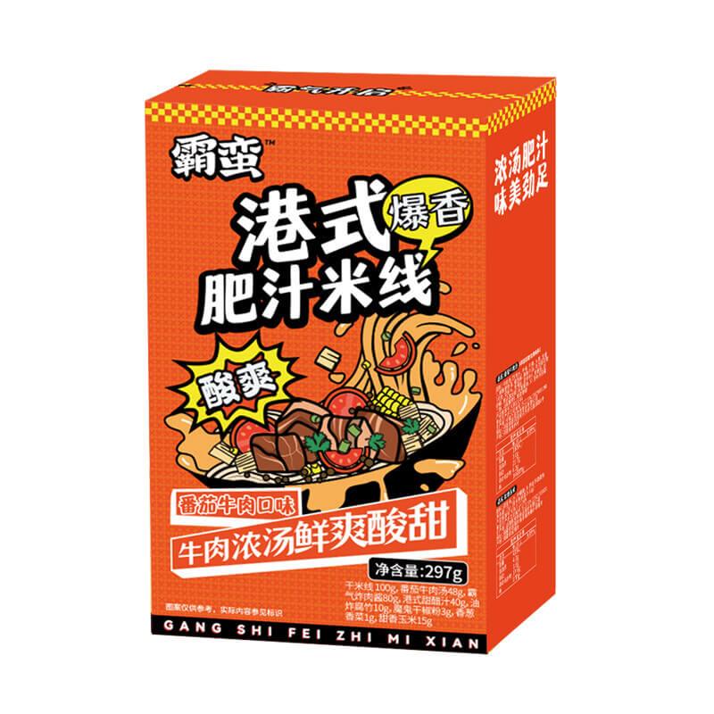 BAMAN Reisnudeln nach Hongkong-Art, Tomaten-Rindfleisch-Geschmack 297 g