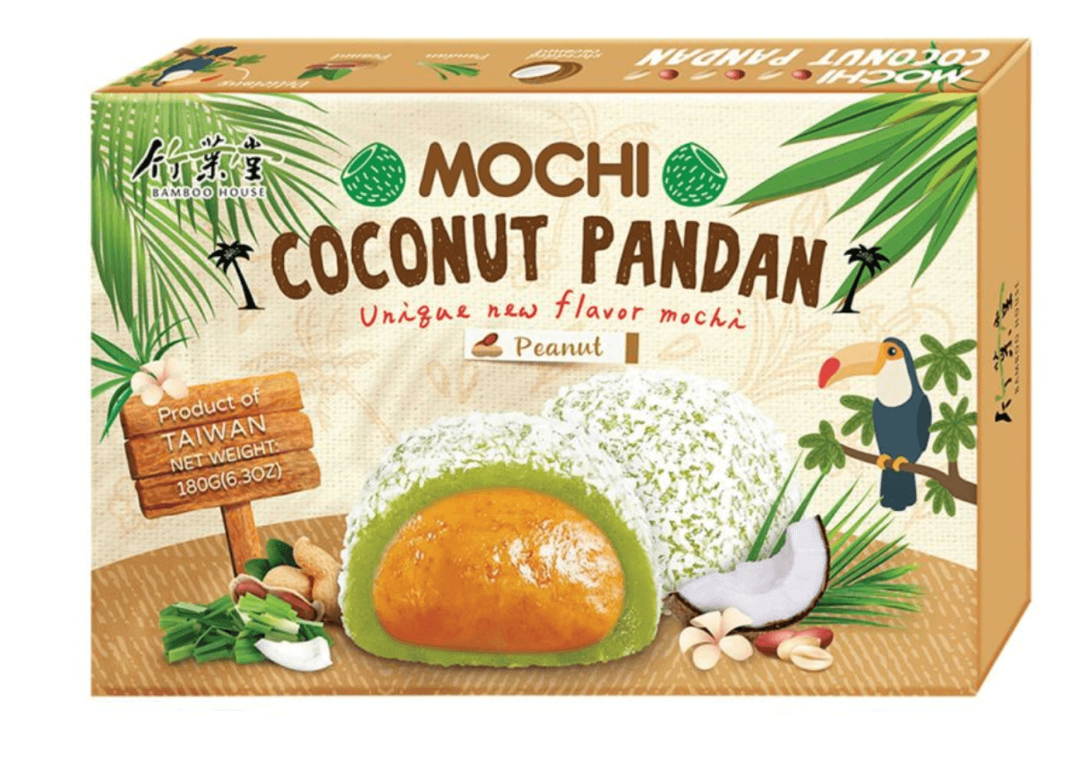 BAMBOO HOUSE Mochi Kokosnuss Pandan Erdnuss 180 g