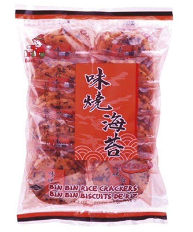 BIN BIN Würzige Reiscracker mitSeetang 135 g