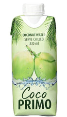 Coco Primo Kokosnusswasser, pur, erfrischendes Sportgetränk, wohltuender Durstlöscher, klein und handlich, kalorienarm, vegan, 330 ml
