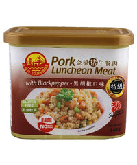 GOLDEN BRIDGE Frühstücksfleisch mit Schwarzem Pfeffer 340 g