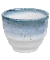 Handmade Becher 8.5 x 6.9cm Weiss/Blau