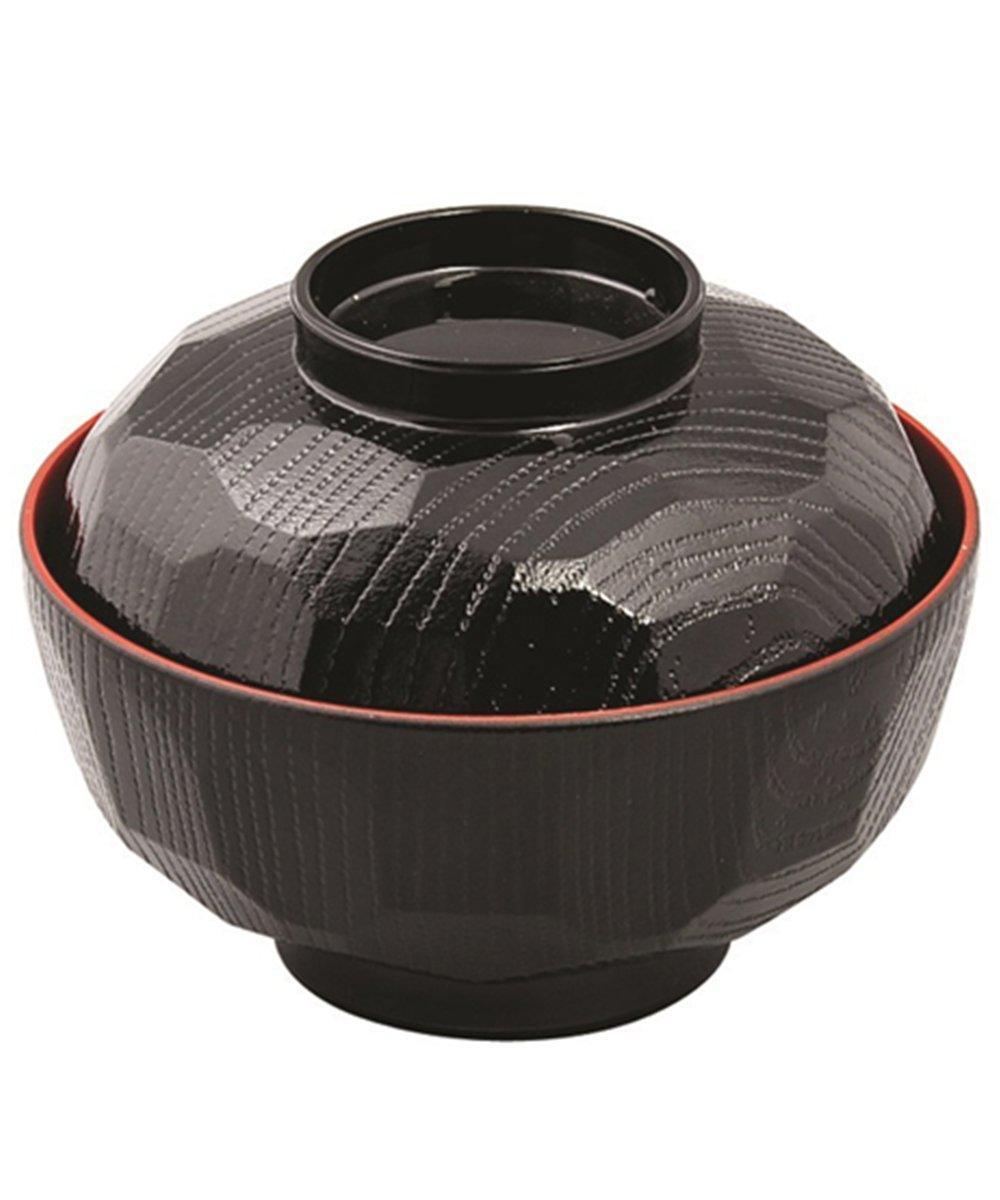 Japanische Suppe Schüssel Lacq W/Lid 12 x 9.5 cm