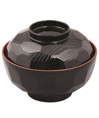 Japanische Suppe Schüssel Lacq W/Lid 12 x 9.5 cm