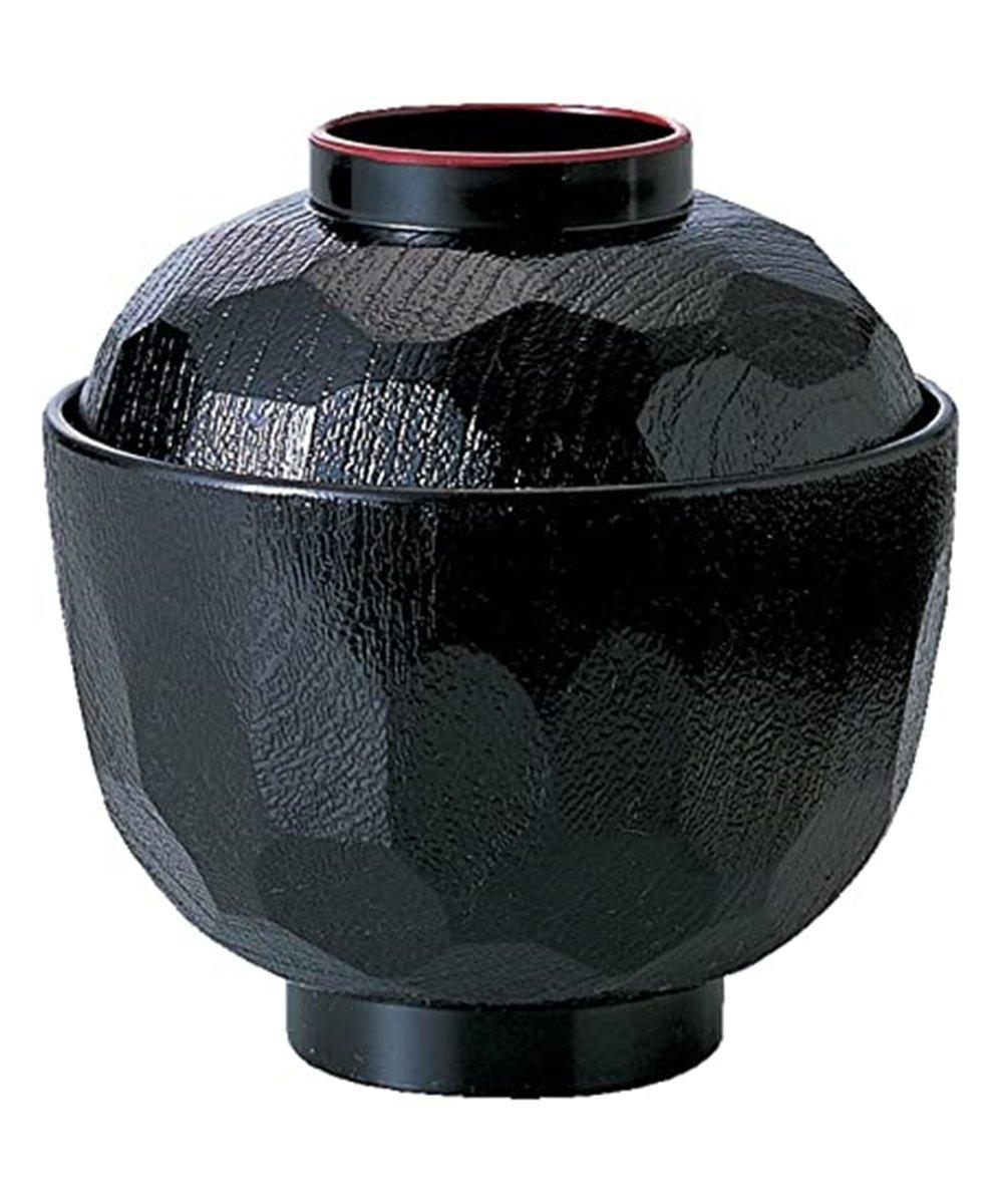 Lackwaren Schale für Misosuppe mit Deckel 9.5 x 10 cm