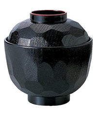 Lackwaren Schale für Misosuppe mit Deckel 9.5 x 10 cm