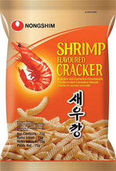 MHD:03.2024 Nongshim Shrimp Cracker – Knusprige Krabbencracker - koreanische Knabberei für jeden Tag – 1 x 75 g