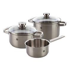 Zwilling Joy Series Suppentopf 3-teiliges Set mit Glasdeckel