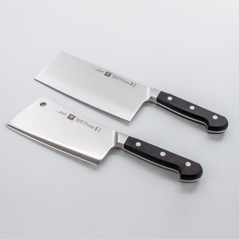 Zwilling PRO Serie Chinesisches Küchenmesser + Knochenhackmesser 2er Set 16+18cm 2er Set Made in Germany