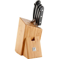 Zwilling PRO Serie Chinesisches Küchenmesser + Knochenschneidemesser + Kochmesser + Obstmesser + Messerhalter 5