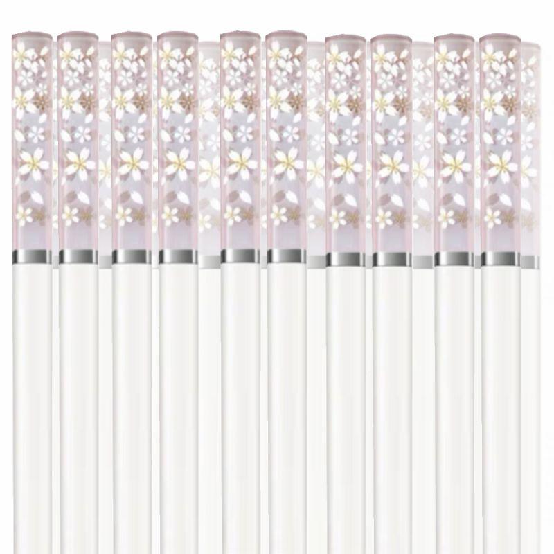 10 Paare in PET Legierung Essstäbchen 240 mm - 245 mm