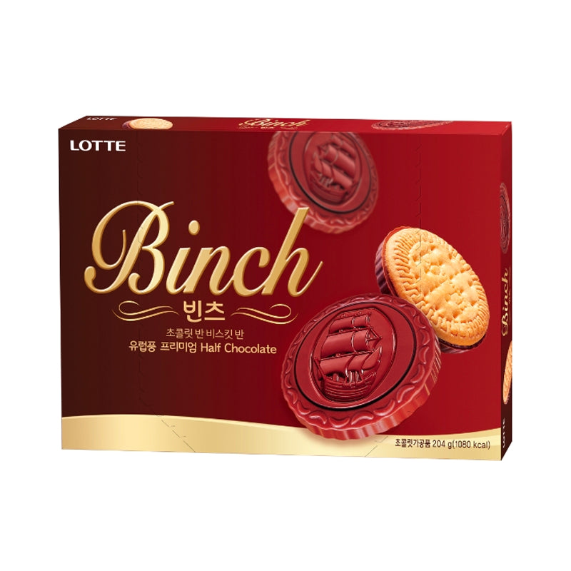 LOTTE Binch Butterkekse mit Schokoladen  204g
