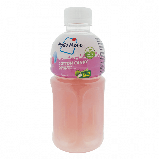 MHD:01.03.2025 Mogu Mogu Nata de Coco Drink met Suikerspin Smaak 320ml