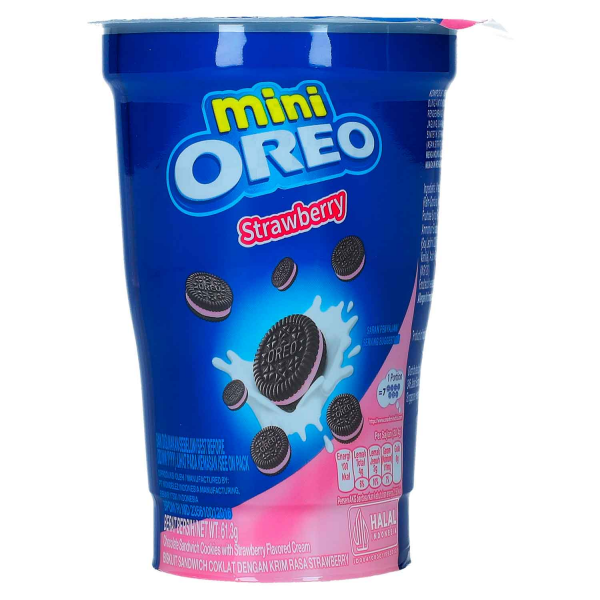 MHD:13.03.2025 Mini Oreo Erdbeergeschmack 61,3g