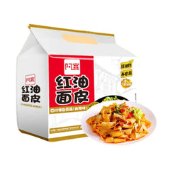 5er-Pack Baijia Sichuan breite Nudeln würzig scharf-mala 110 g x 5