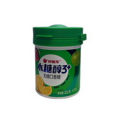 Orion Xylitol 3+ zuckerfreier Kaugummi (Super Zitrone, Apfel, Pfirsich Geschmack) 101g