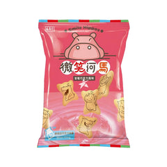 SMILE HIPPOS Biscuits Strawberry Chocolate Flavour 60g