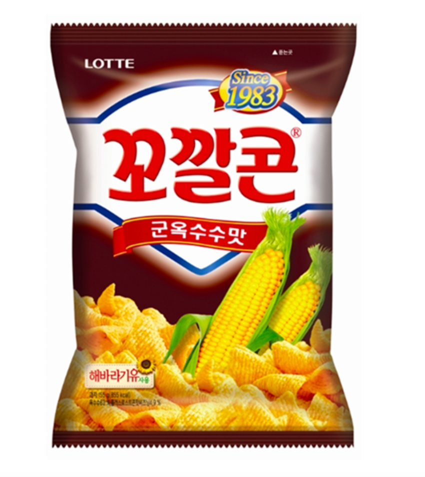 Lotte Popping Corn Chips Grilled Corn 72g