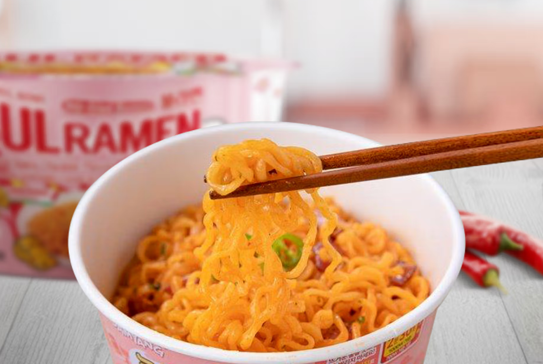 Raon Bulramen Spicy Chicken Flavor Ramyeon Carbonara Big Bowl 114g