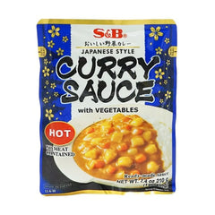 S&B Curry Sauce with Vegetables Hot 210g