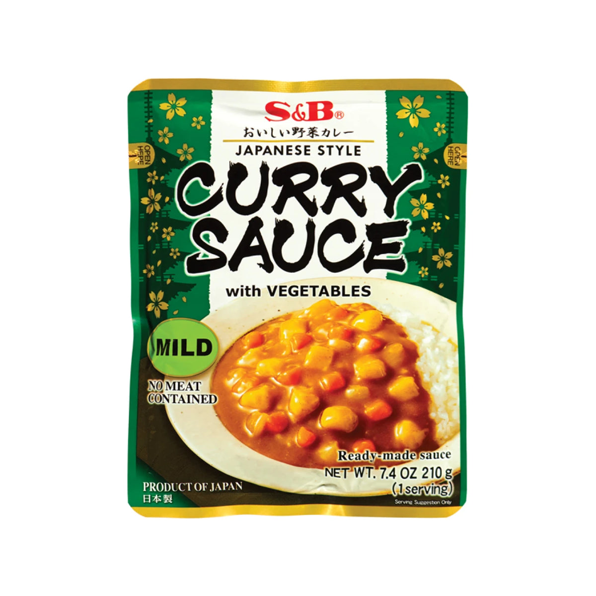 S&B Goldene Currysoße mit Gemüse mild 210g