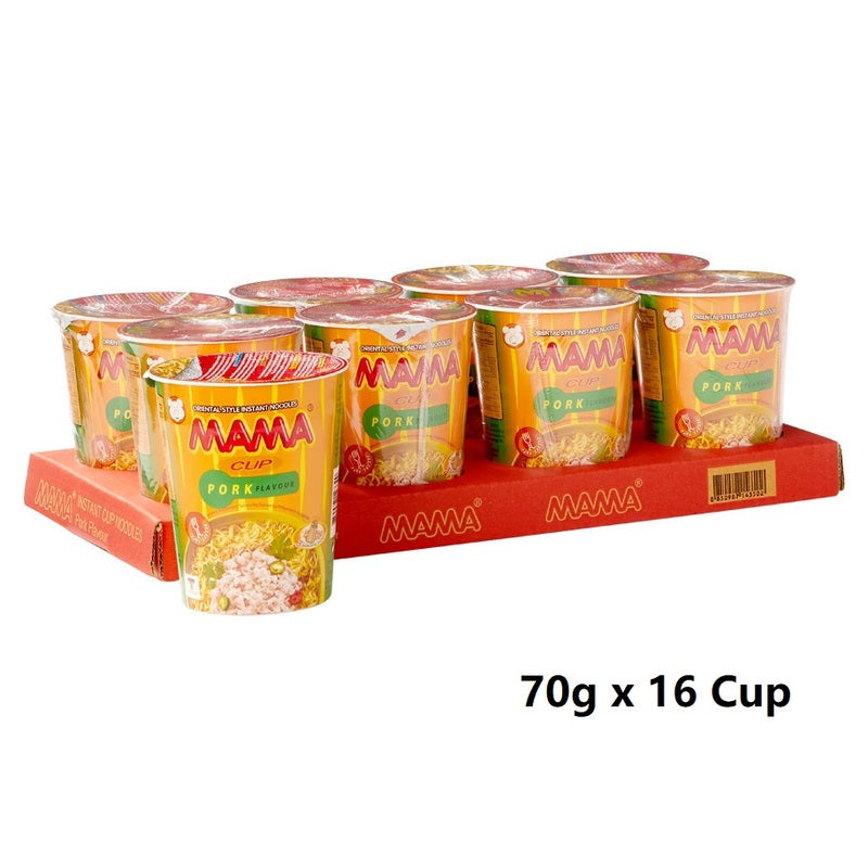 MAMA Instant Nudeln Schweinefleisch Cup 16 X 70g