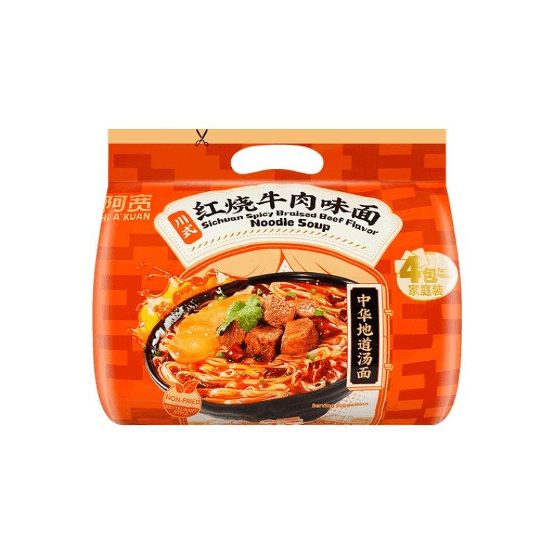 4er-Pack Baijia Akuan Instant Nudel Beef Flavor 105 g x 4