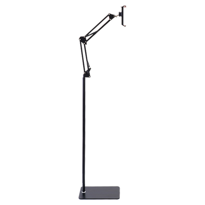 Tablet Bodenständer, Tablet Halterung mit Heavy Duty Base, 360 Grad drehbar, mit Stabilem Metall arm für iPad, Tablets, Telefone oder Andere Geräte