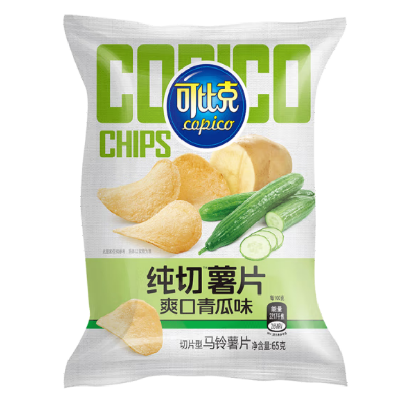 Kebike Pur geschnittene Kartoffelchips (erfrischender Gurkengeschmack) 65G