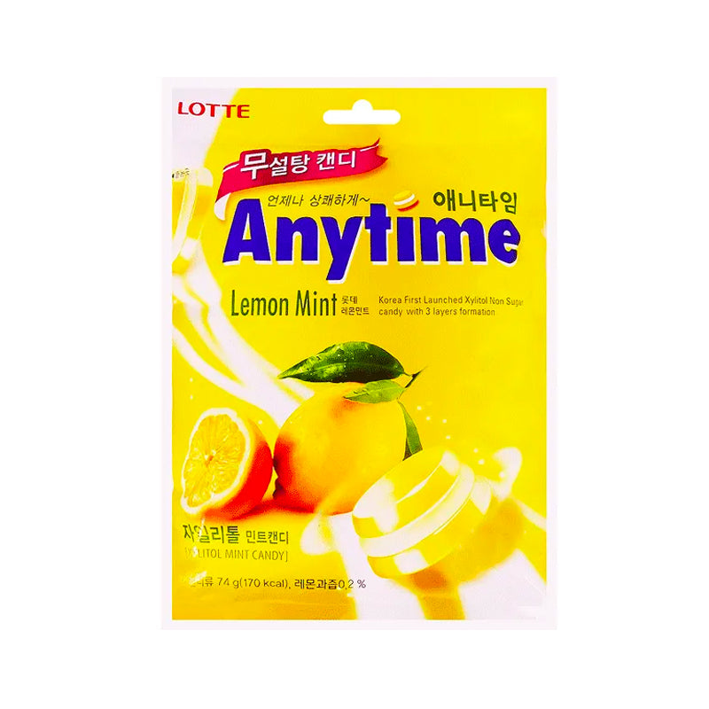 LOTTE Xylitol Anytime - Zitrone Minze 69g