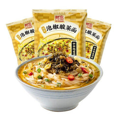 5er Pack Baijia Akuan Instant Chinesische Nudelsuppe, Eingelegte Chili-Kohl-Nudeln 120 g x 5