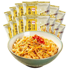 5er Pack Baijia Inst. Xiangzi Breitnudeln, Sesampaste Geschmack 100 g x 5