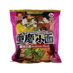 5er-Pack Baijia Instantnudelnsuppe, Chonqing Art, Hot & Sauer 110 g x 5