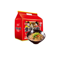 5er-Pack Baijia Instantnudelnsuppe, Chonqing Art, Hot & Scharf 105 g x 5