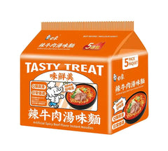 5er-Pack BaiXiang Instant-Nudeln, künstliches würziges Rindfleischaroma mit Süßstoff 86 g x 5