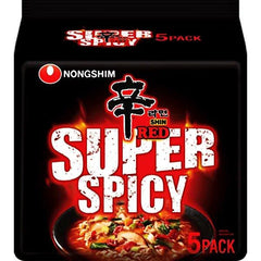 5er-Pack Nongshim SUPER SPICY Red Shin Ramyun Multipack 5×120 g