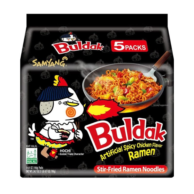 5er-Pack Samyang Dried Pasta Buldak 140 g x 5