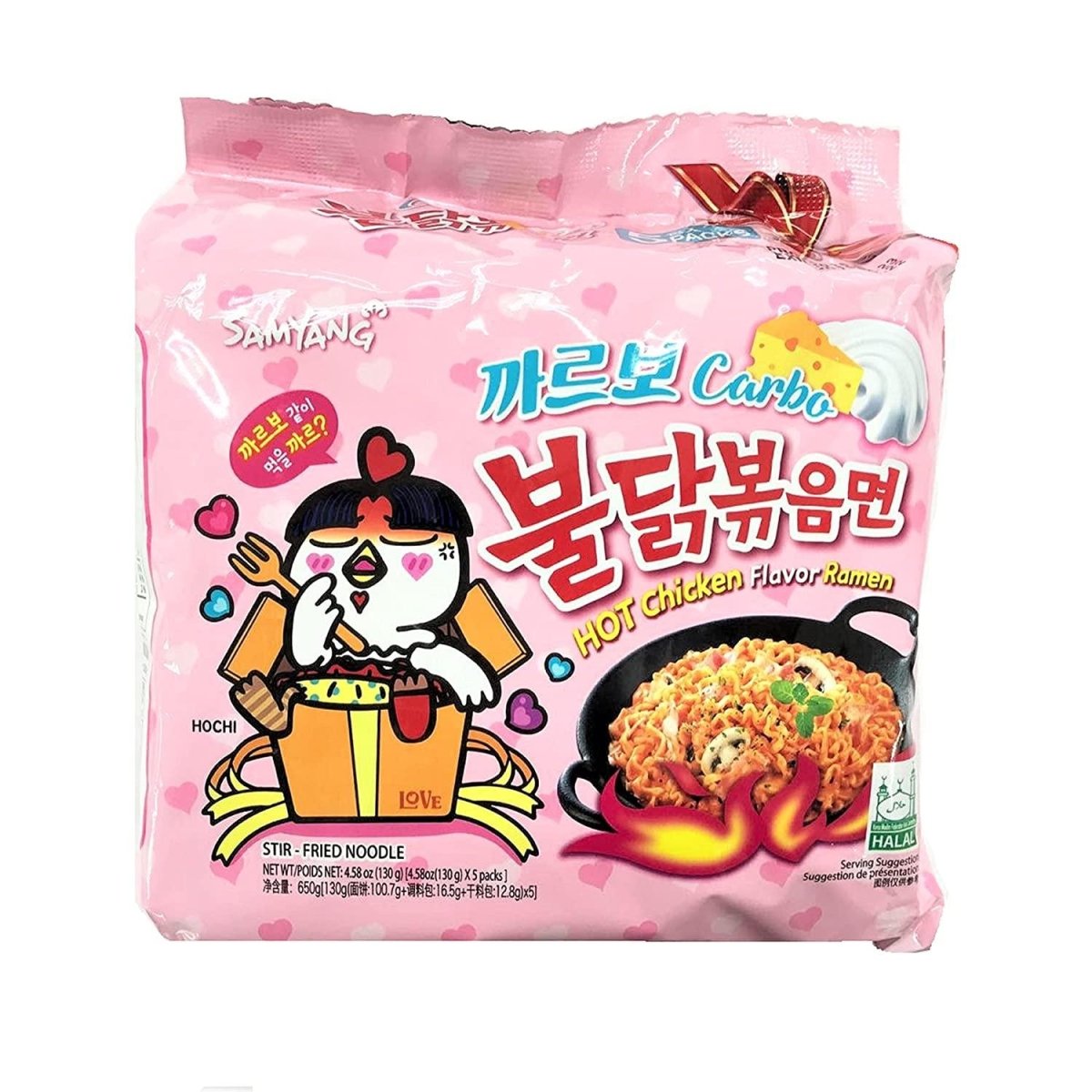 5er-Pack Samyang Hot Chicken Carbonara Ramen 140 g x 5