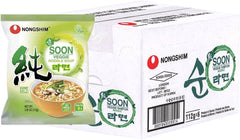 (Box mit 6 Stück) Nong Shim Soon Veggie Ramyun Ramen Nongshim Nudelsuppe 112g HALAL