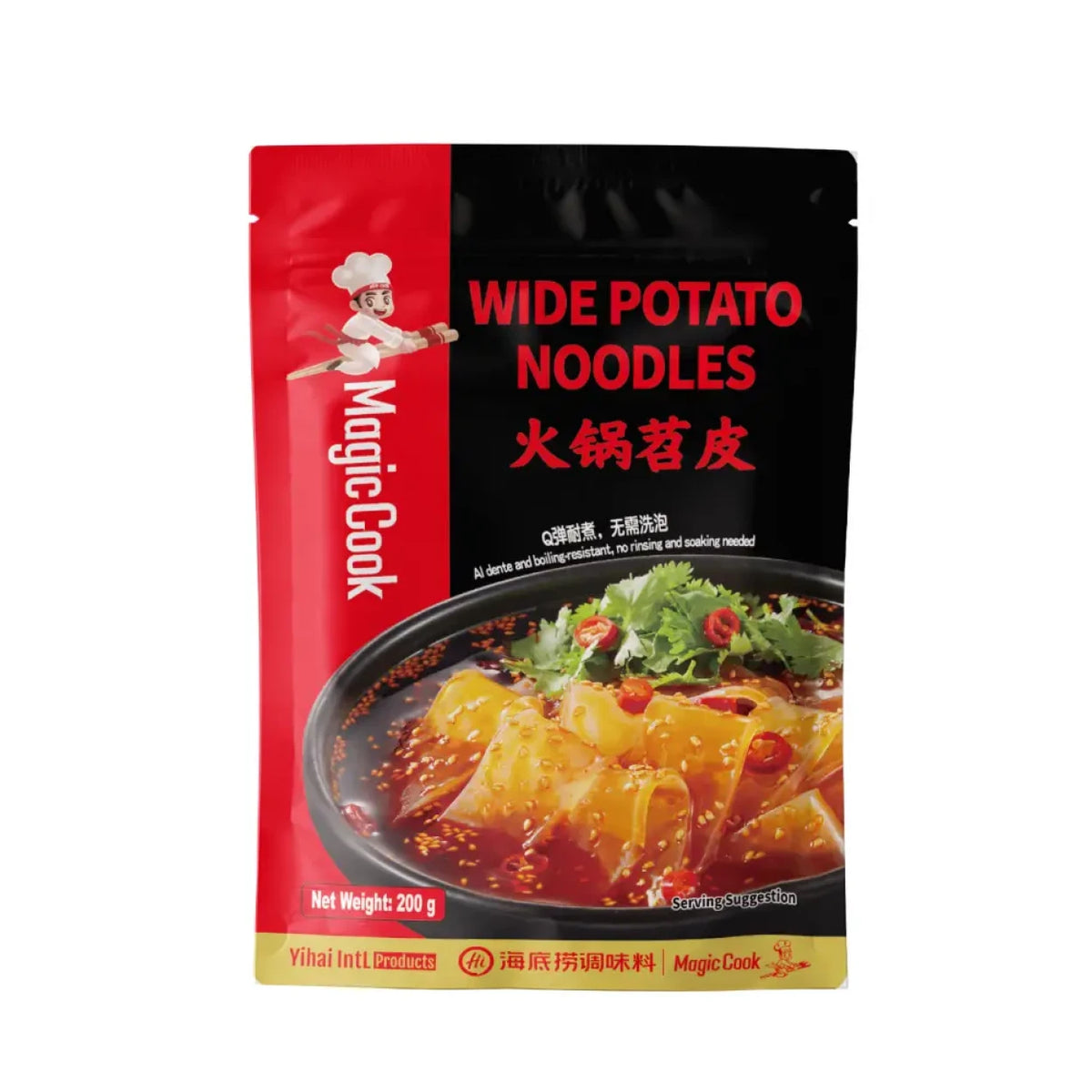 HaiDiLao Breite Süßkartoffel-Nudeln 200g