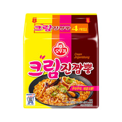 OTTOGI Cream Jin Jjambbong [Bündel] Instant Nudeln mit Cream Sauce - Scharf  4 x 130g