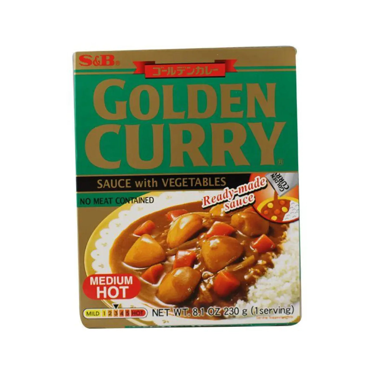 S&B Goldene Curry-Sauce mit Gemüse, Mittelscharf 230g