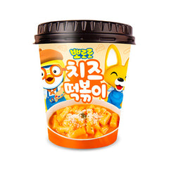 GRUNAMU Pororo Käse Tteokbbokki Tteokbokki-Reiskuchen mit Käse Geschmack 110g